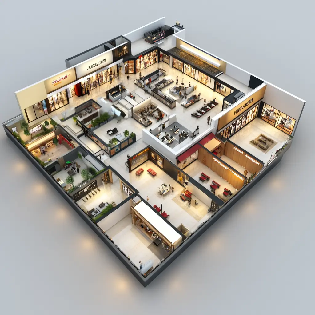 3D architectural design floor plans