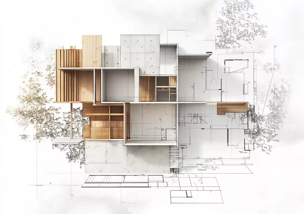 3d architecture drawing