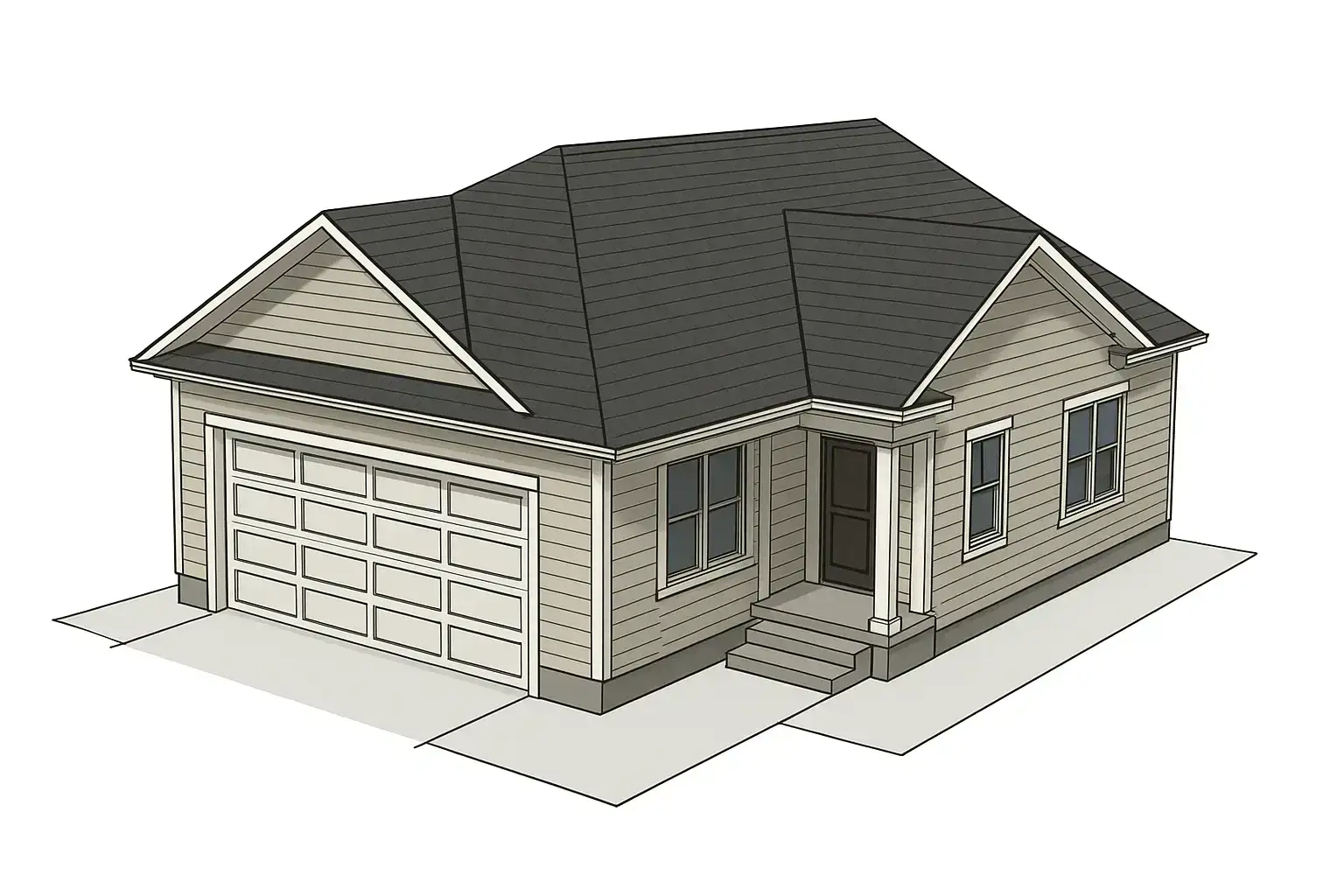 3D CAD Drafting 3D architectural design floor plans