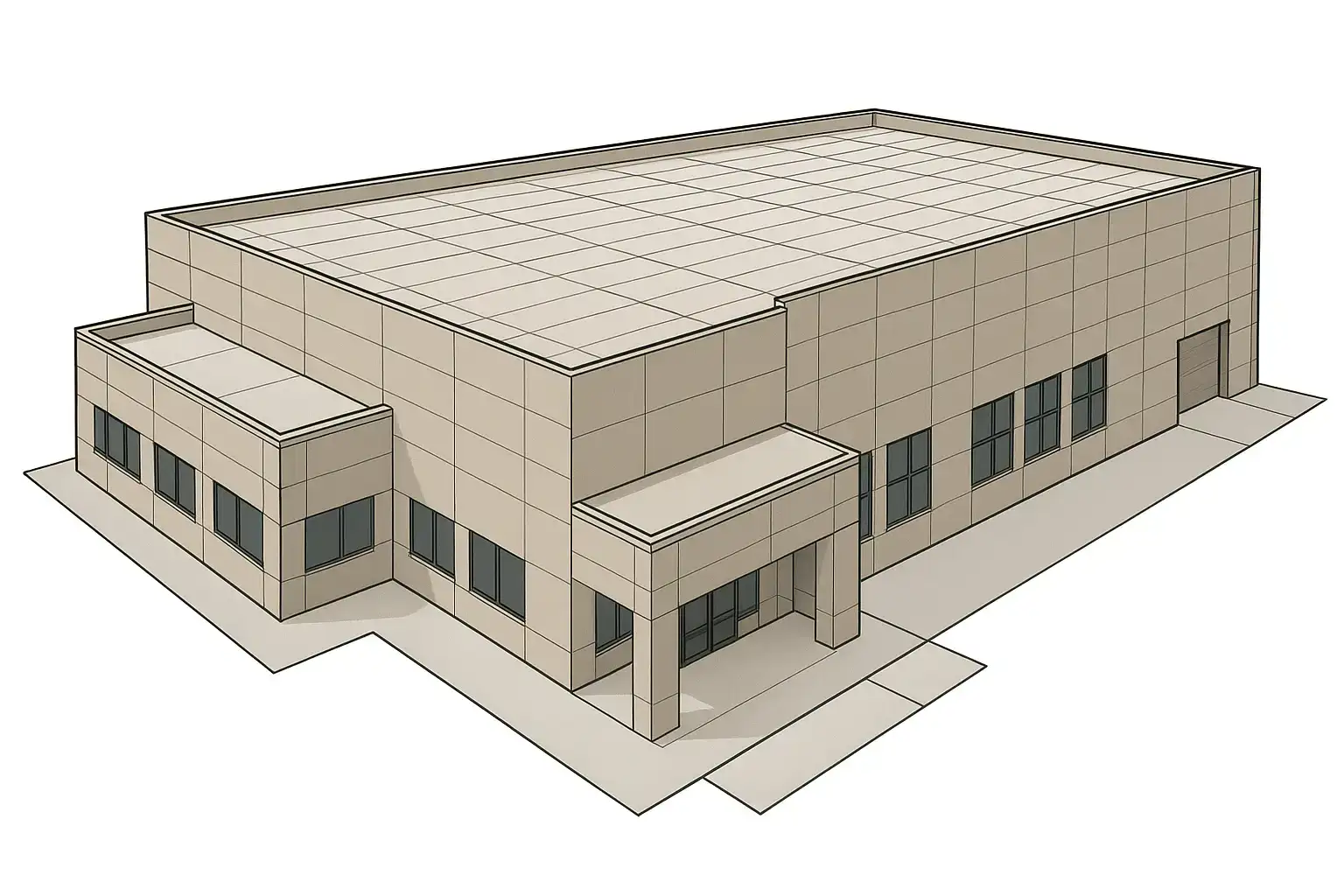 Commercial CAD Drafting 3D architectural design floor plans