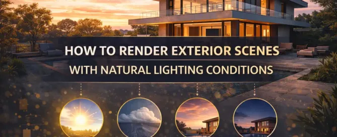 Natural lighting exterior rendering