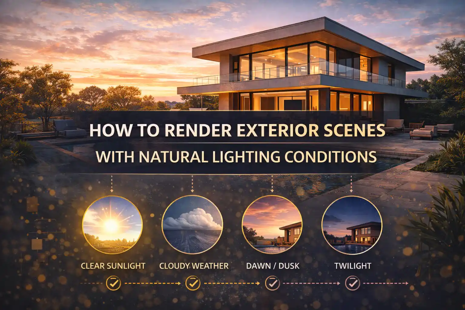 Natural lighting exterior rendering