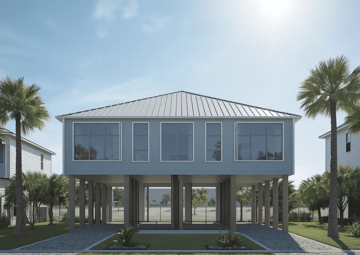 Photorealistic 3D architectural rendering of a modern residence in Georgia