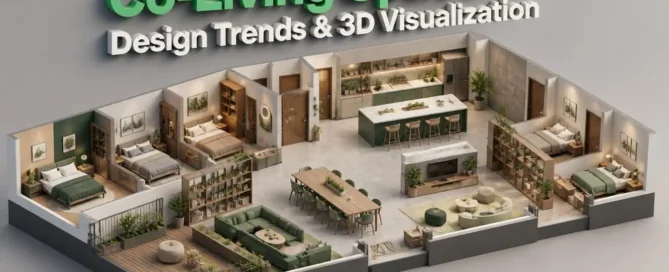 Co-Living Spaces Design Trends & 3D Visualization