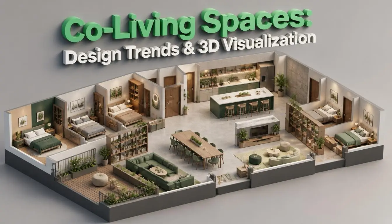 Co-Living Spaces Design Trends & 3D Visualization