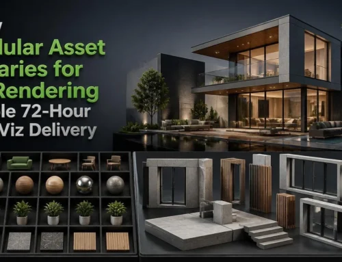 How Modular Asset Libraries for 3D Rendering Enable 72-Hour ArchViz Delivery