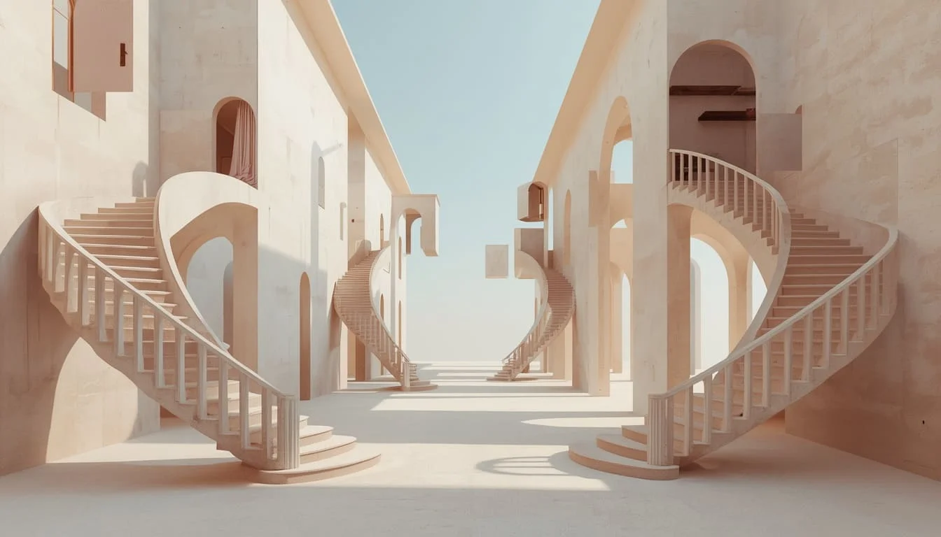 Abstract / Surrealist Style interior rendering