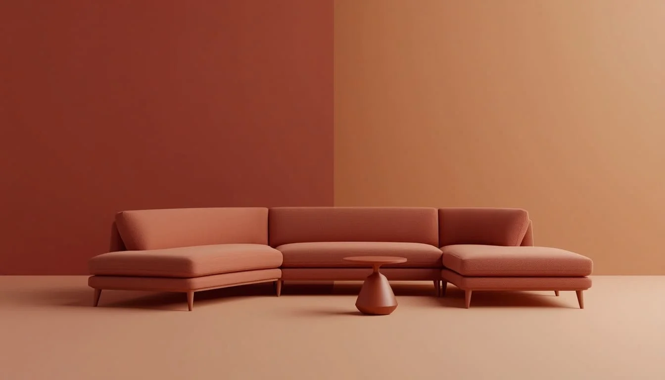 Color Blocking & Monochrome interior rendering