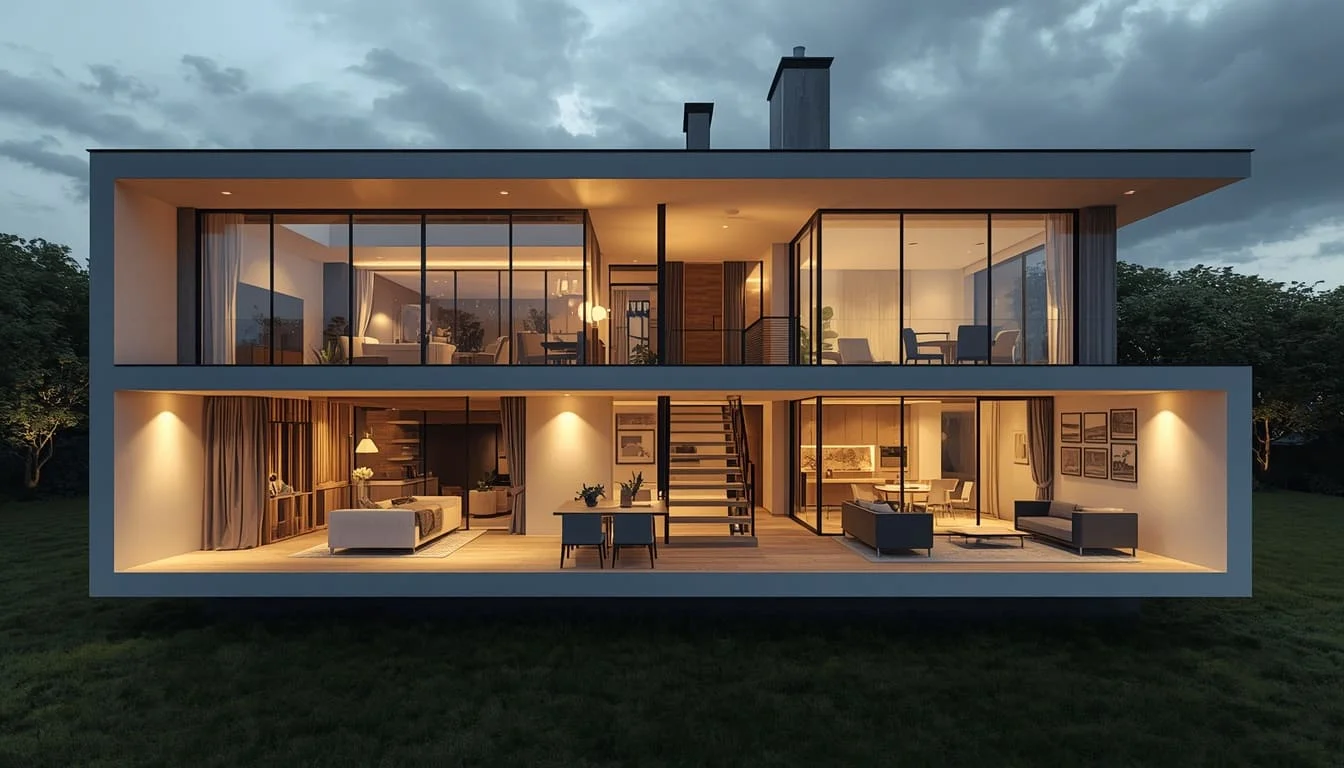 Cutaway Perspective interior rendering