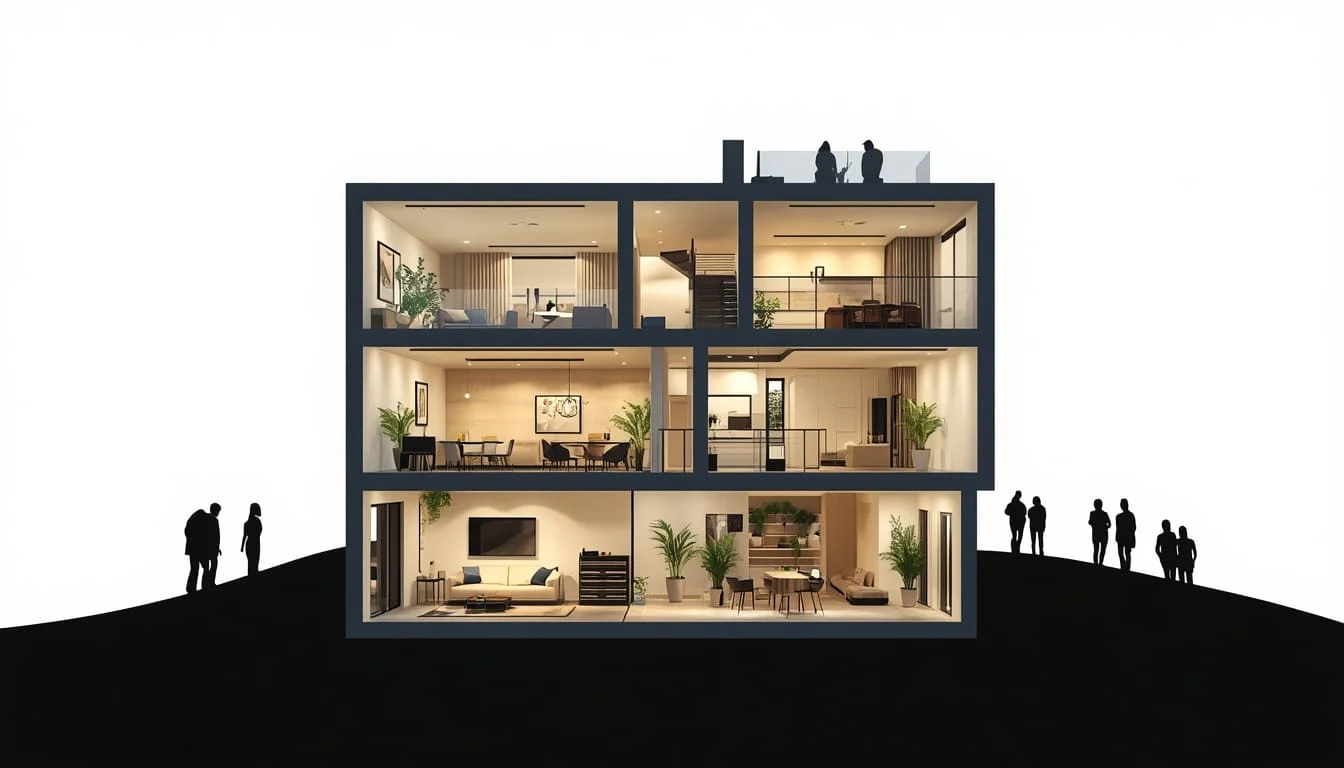 Cutaway and Sectional interior rendering