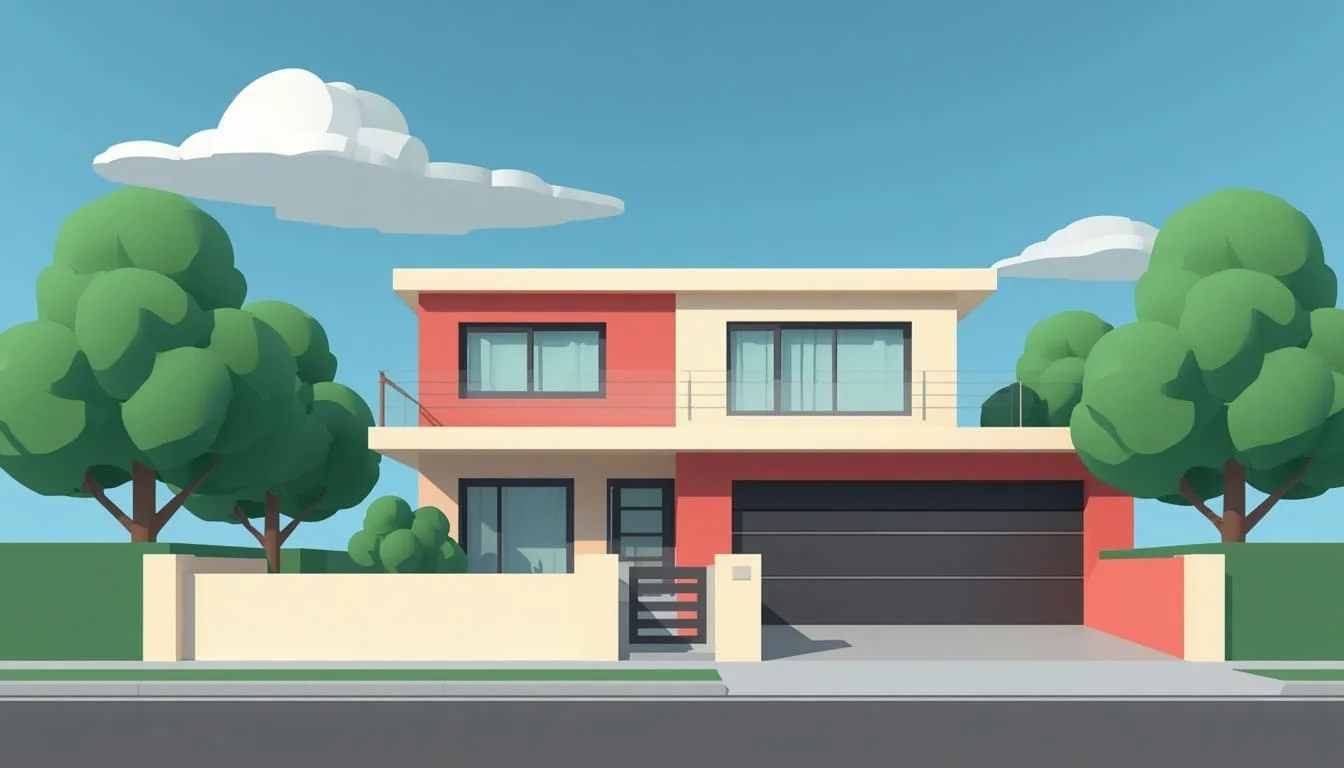 Flat / Cel-Shaded Style interior rendering