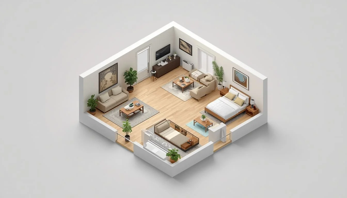 Isometric Floor Plan Rendering