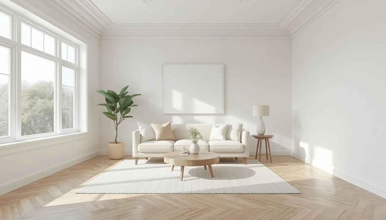 Lightly Staged interior rendering
