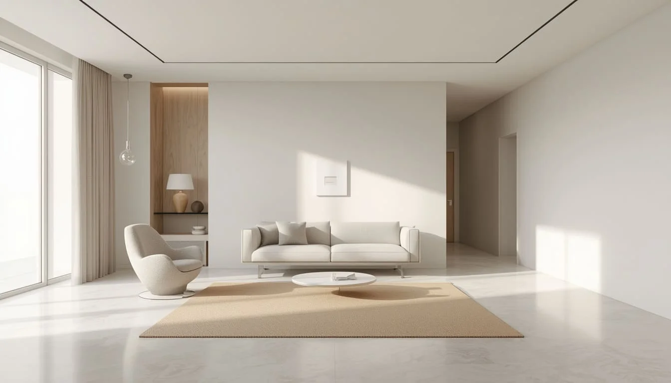 Minimalist interior rendering