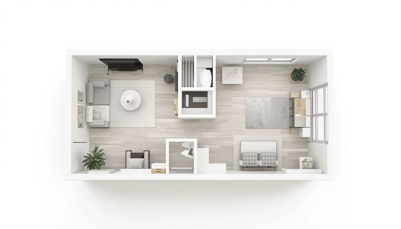 Modern Minimalist interior rendering