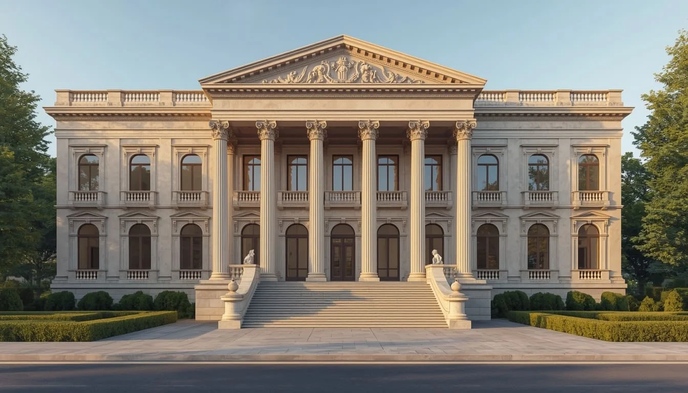 Neoclassical interior rendering