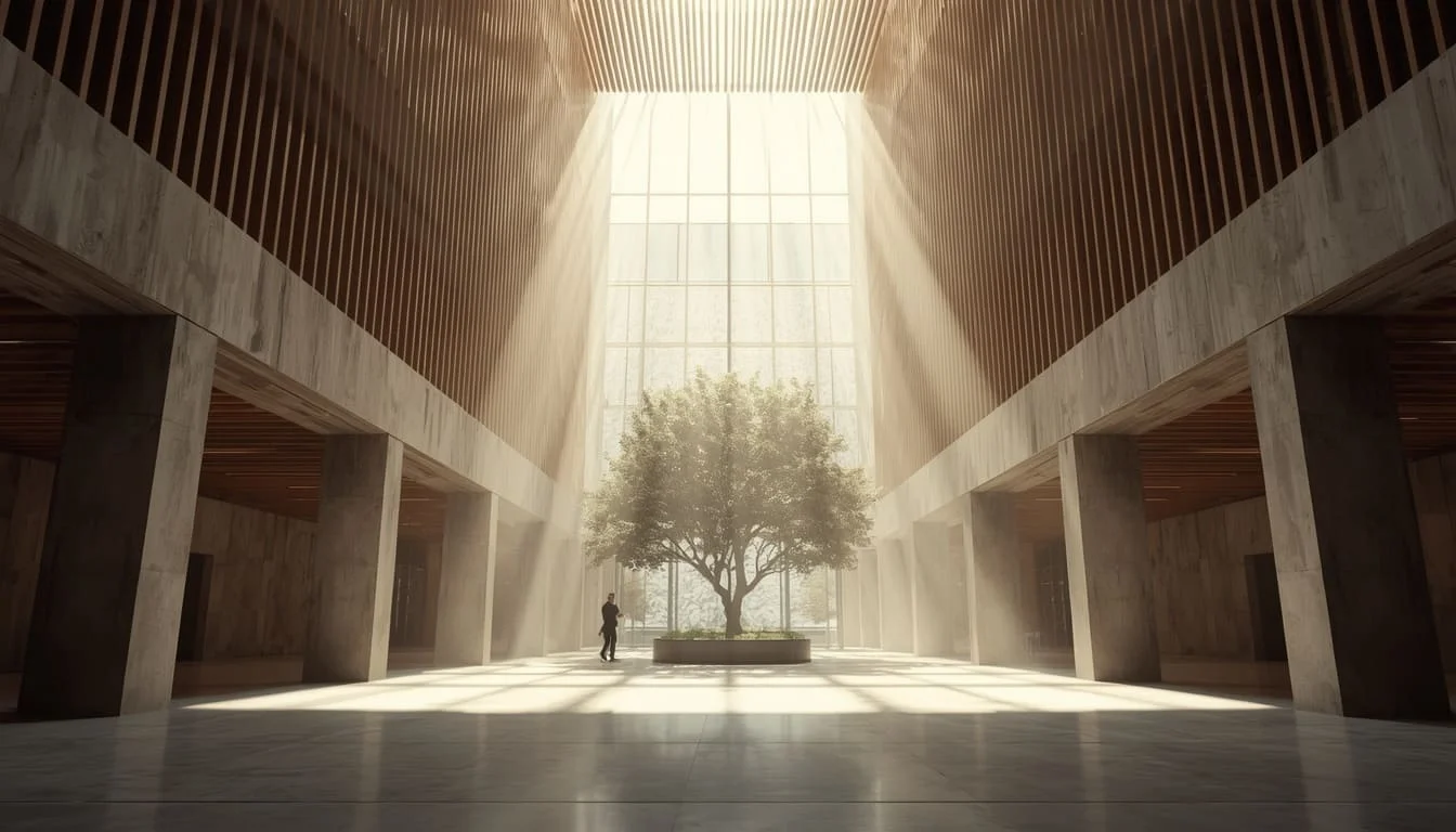 Volumetric Lighting interior rendering