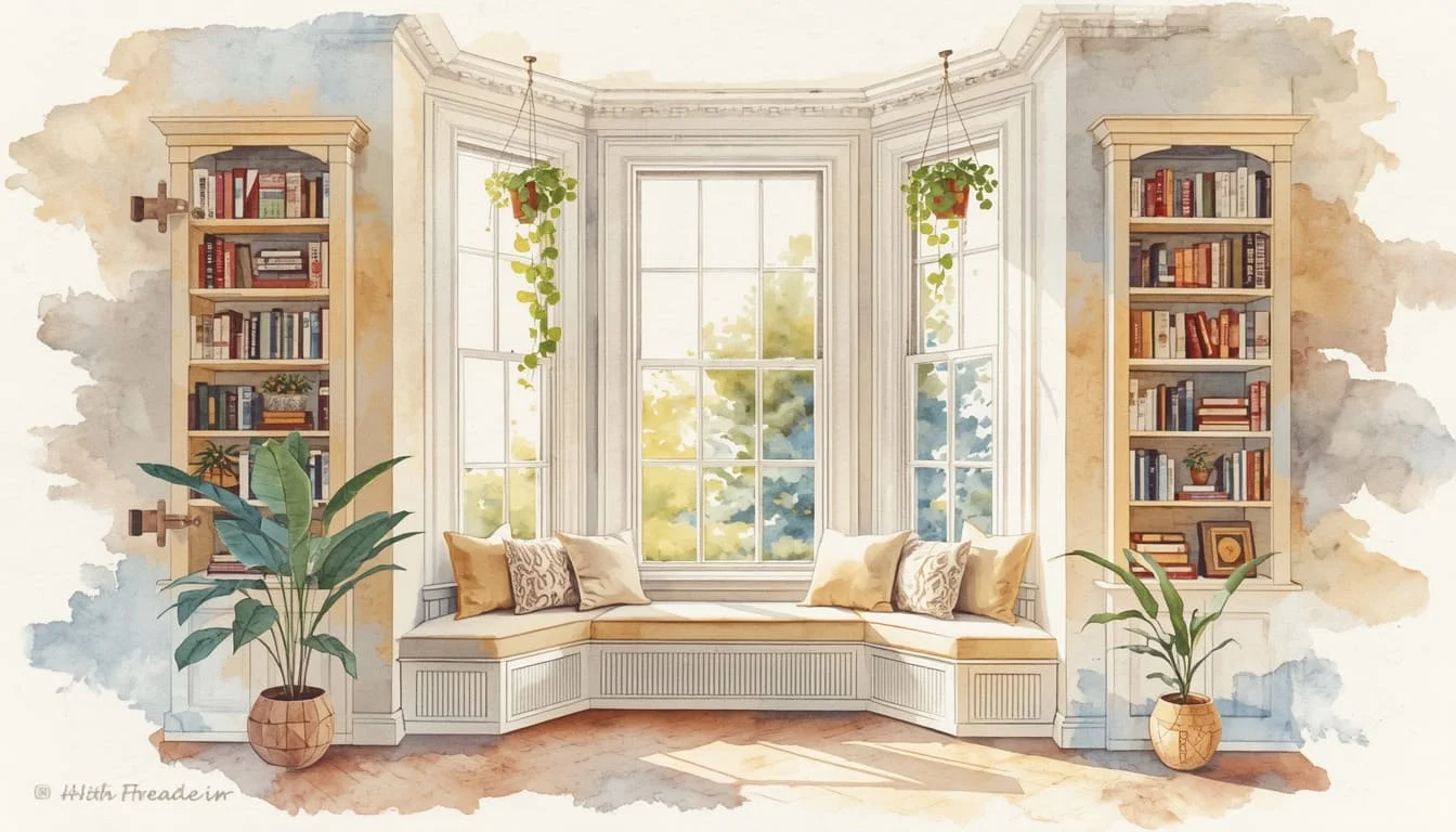 Watercolor and Painterly interior rendering