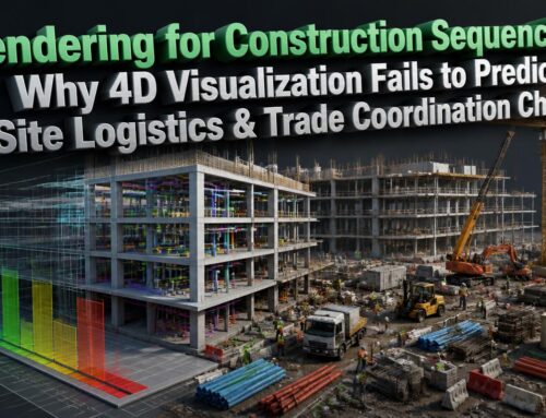 Rendering for Construction Sequencing: Why 4D Visualization Fails to Predict Site Logistics & Trade Coordination Chaos