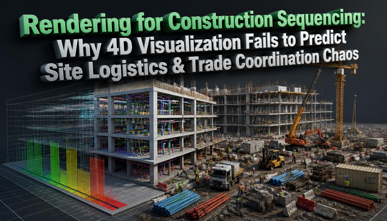 Rendering for Construction Sequencing Why 4D Visualization Fails to Predict Site Logistics & Trade Coordination Chaos
