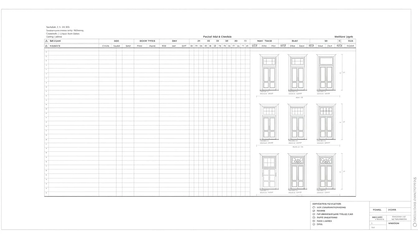 Architectural Schedule Drafting
